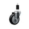 Service Caster 4'' SS Black Poly Wheel Swivel 1-3/8'' Expanding Stem Caster SCC-SSEX20S414-PPUB-BLK-138 - alternate 1